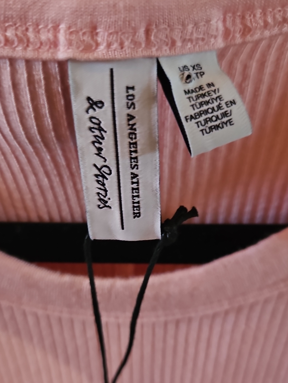 & Other Stories Pink Ribbed Tank Size XS - Picture 2 of 10